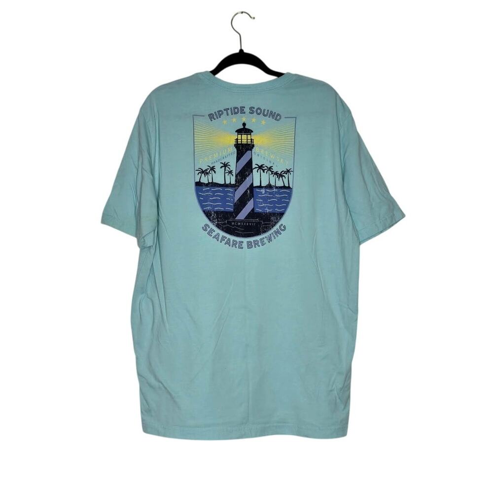 IZOD Saltwater Seafare Brewing Lighthouse Graphic Tee Large Tall Coastal